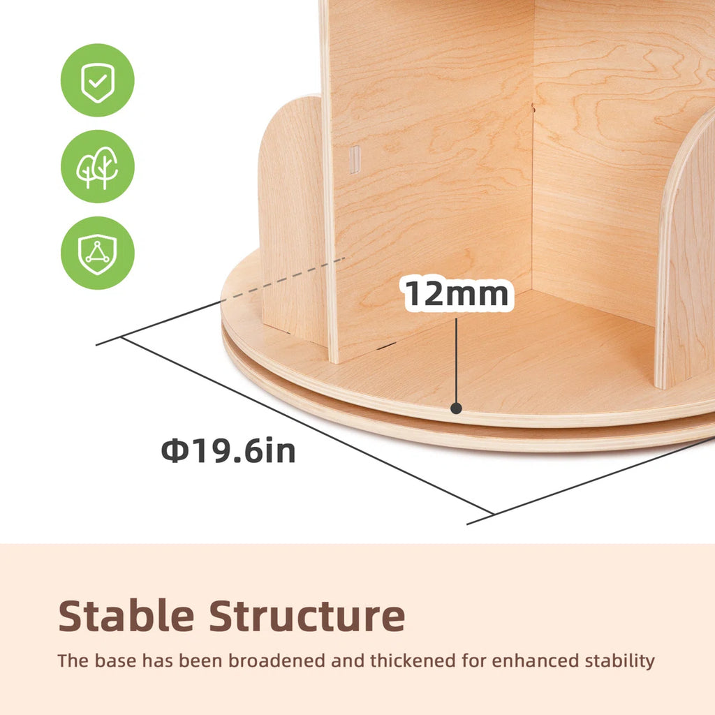 360° Rotating Bookshelf，corner Bookcase For Book Display